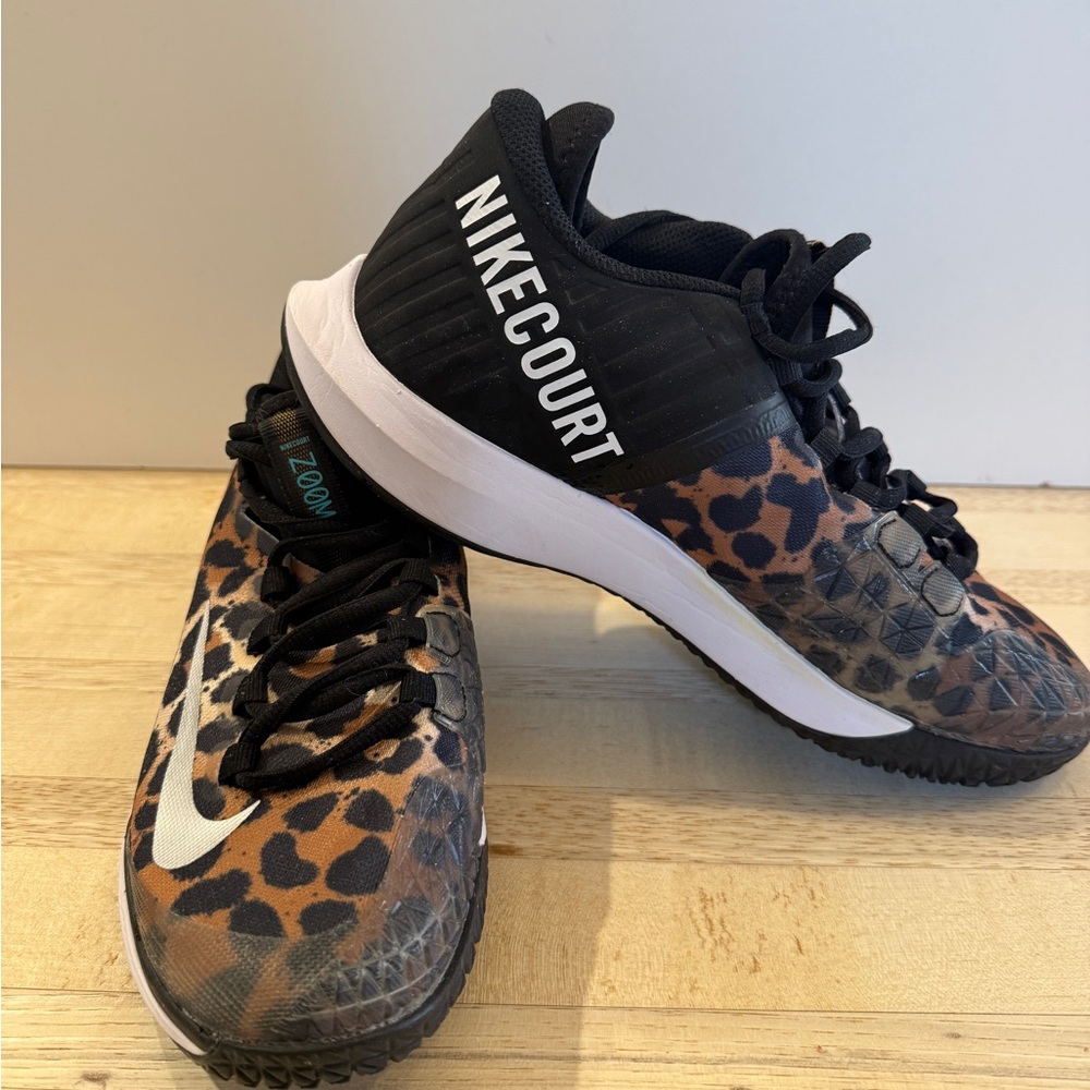 NikeCourt Air Zoom Leopard Print Sneakers